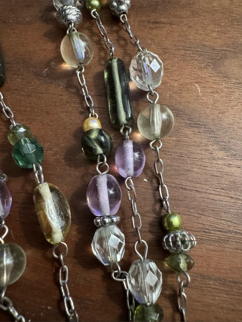Lia Sophia Silver Toned Beaded Necklace - Picture 3 of 6
